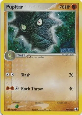 EX Unseen Forces Pupitar #70/115 reverse holo